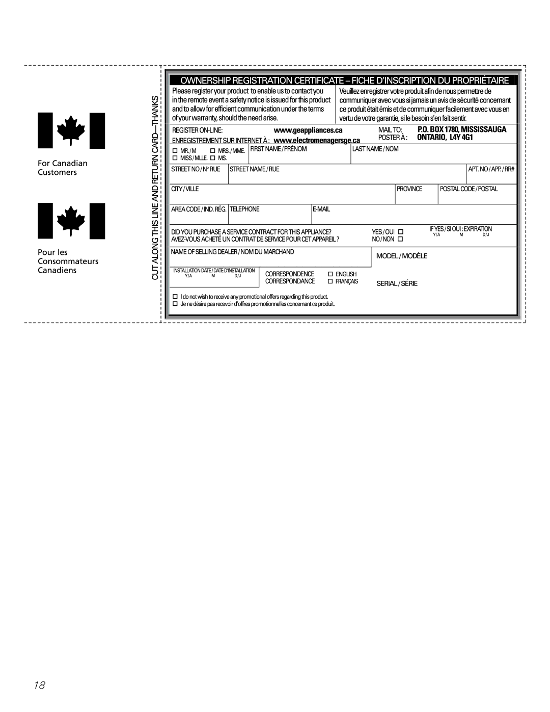 GE FCM 7 owner manual 