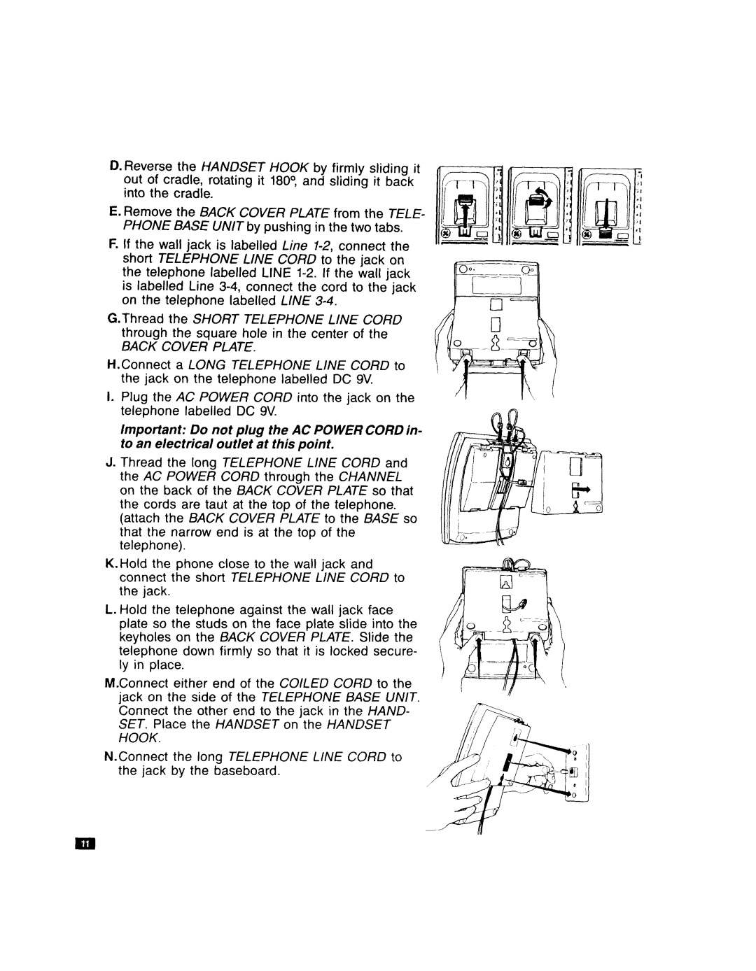 GE Feb-50 installation instructions Back Cover Plate 