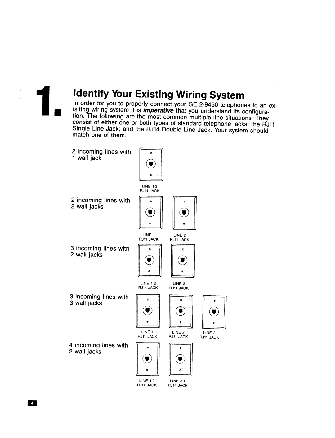 GE Feb-50 installation instructions Identify Your Existing Wiring System, is imperative that, om @, ow @ 