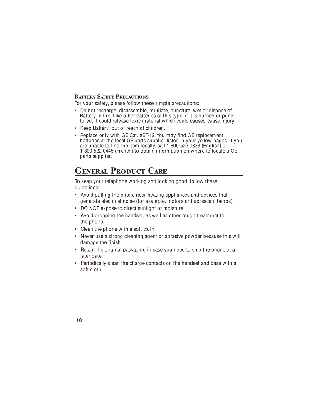 GE Feb-63 manual General Product Care 