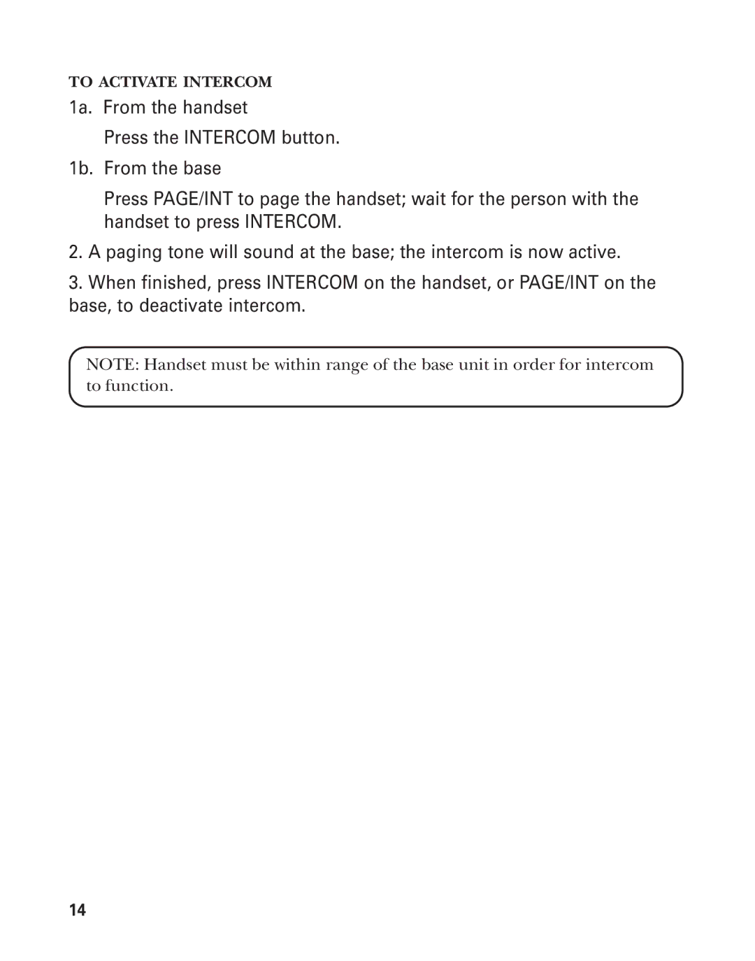 GE Feb-74 manual To Activate Intercom 