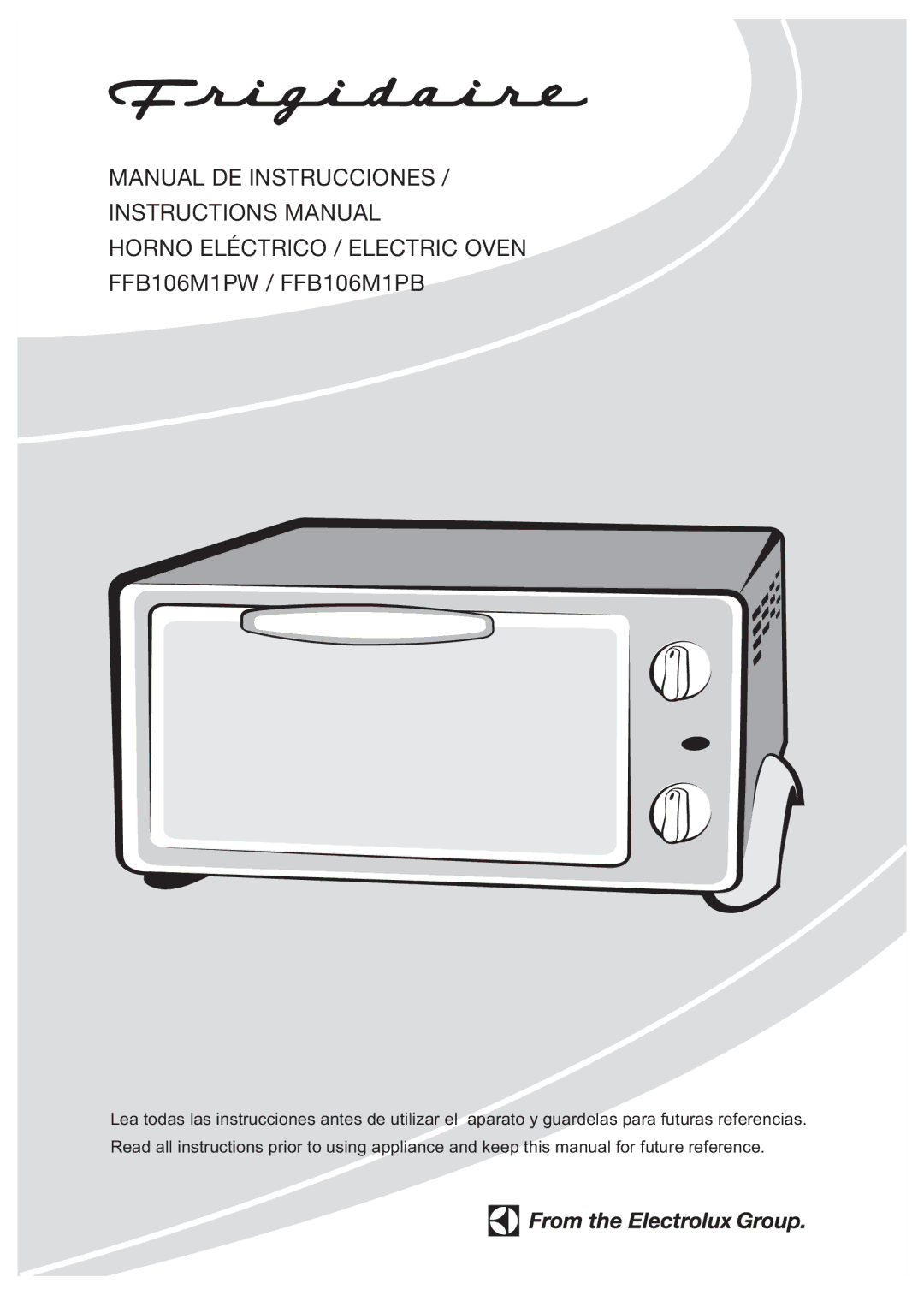 GE FFB106M1PB, FFB106M1PW manual 