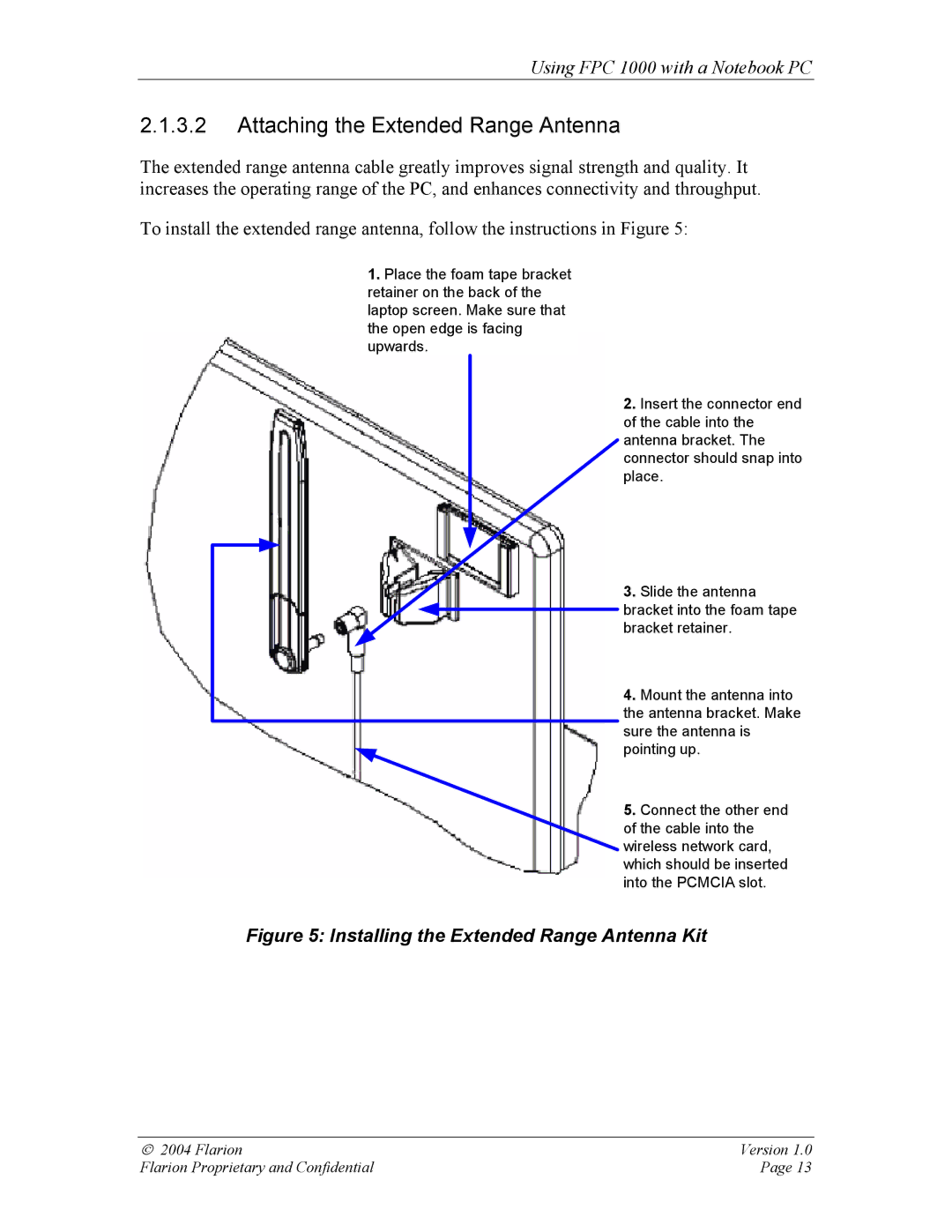 GE FPC 1000 manual Attaching the Extended Range Antenna, Installing the Extended Range Antenna Kit 