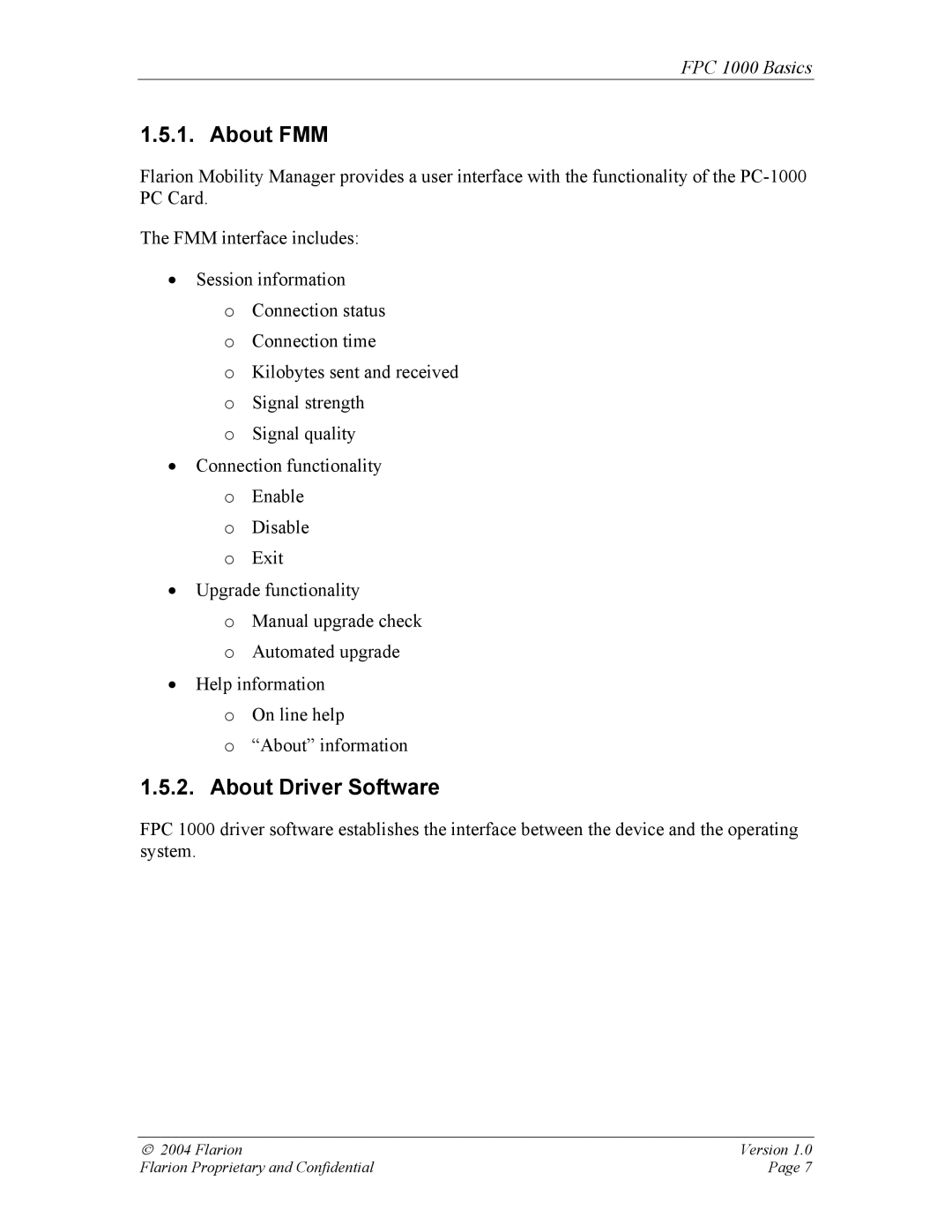 GE FPC 1000 manual About FMM, About Driver Software 