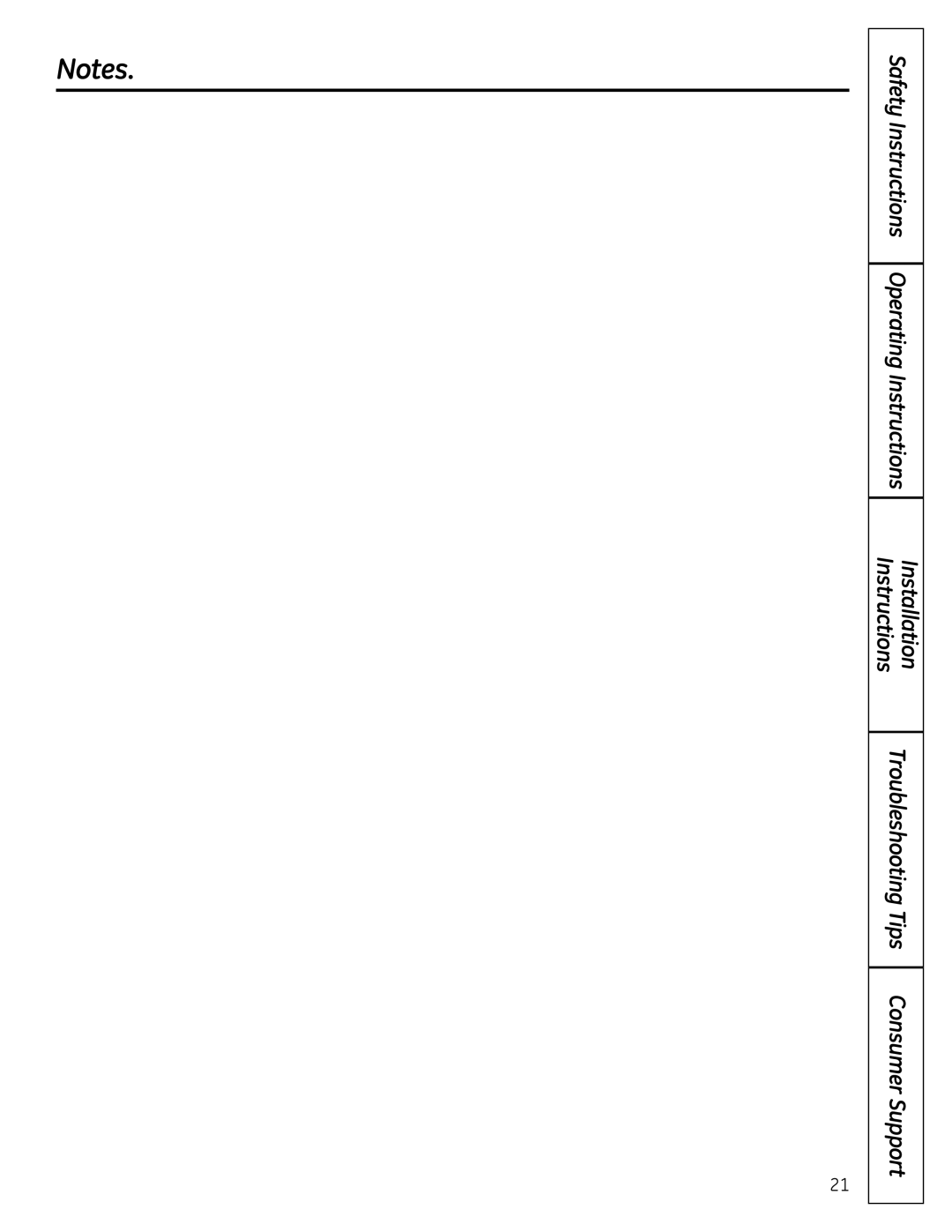 GE FUF12S, FUF21S, FUF20S, FUF17S, FUF17C Safety Instructions Operating Instructions, Troubleshooting Tips Consumer Support 