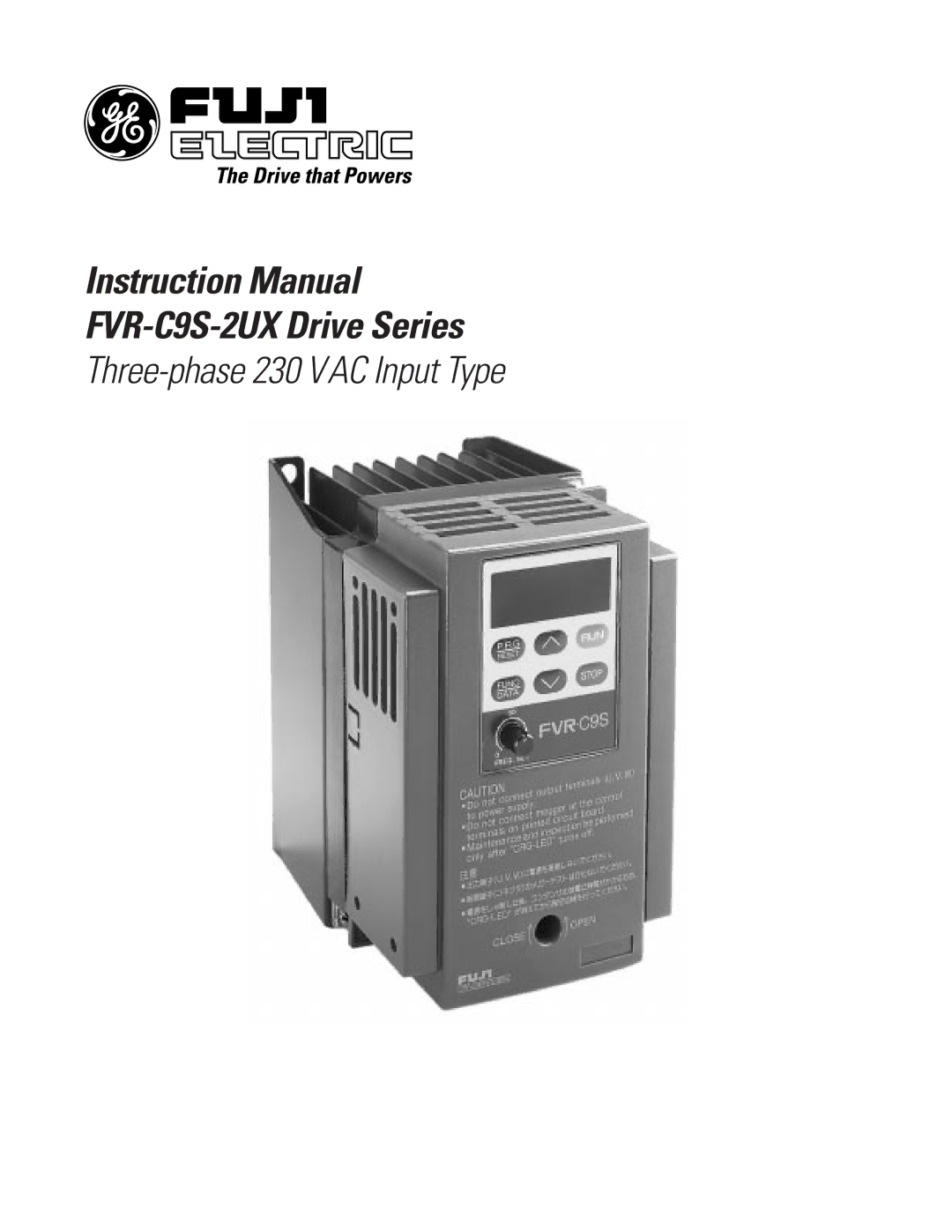 GE FVR-C9S-2UX Drive Series instruction manual 