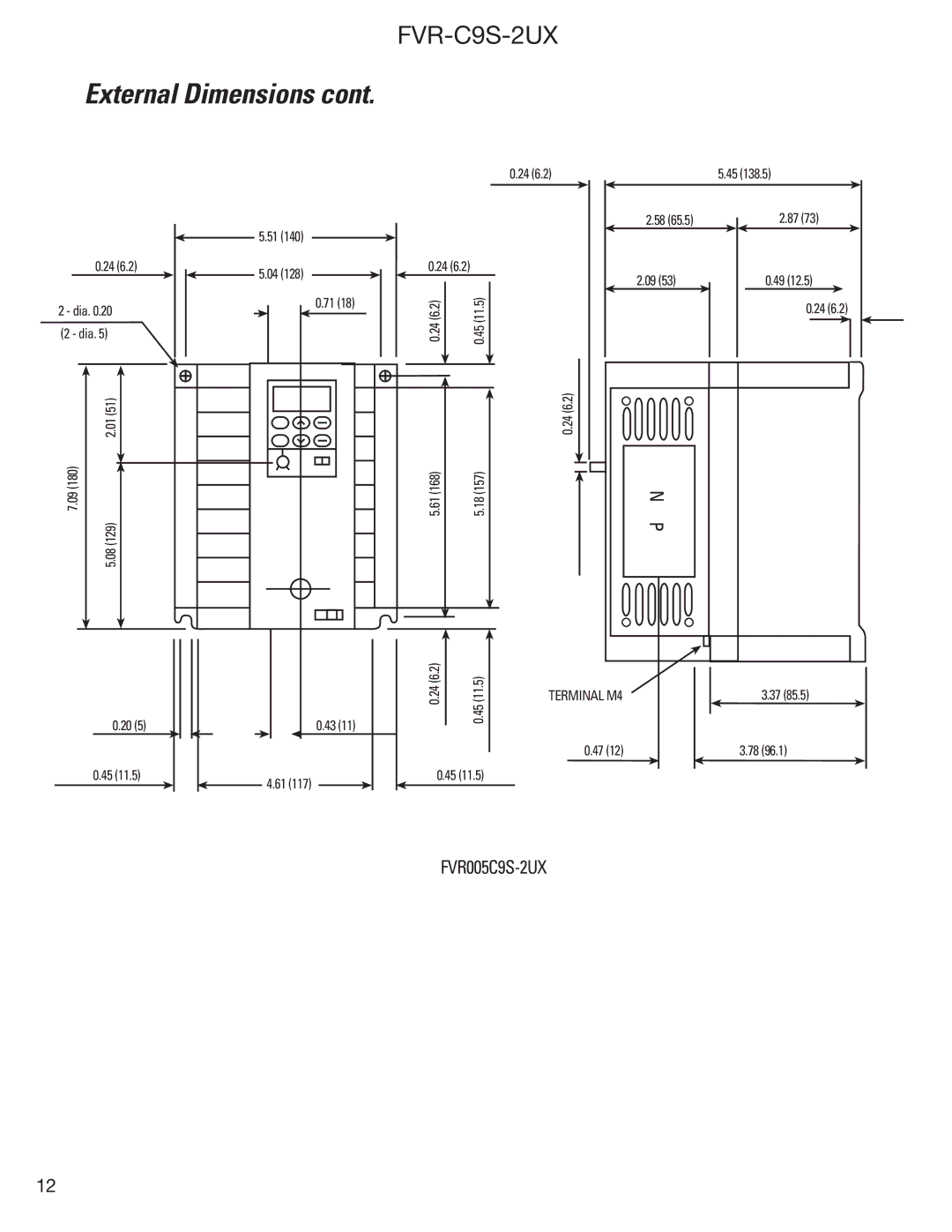 GE FVR-C9S-2UX Drive Series instruction manual FVR005C9S-2UX 