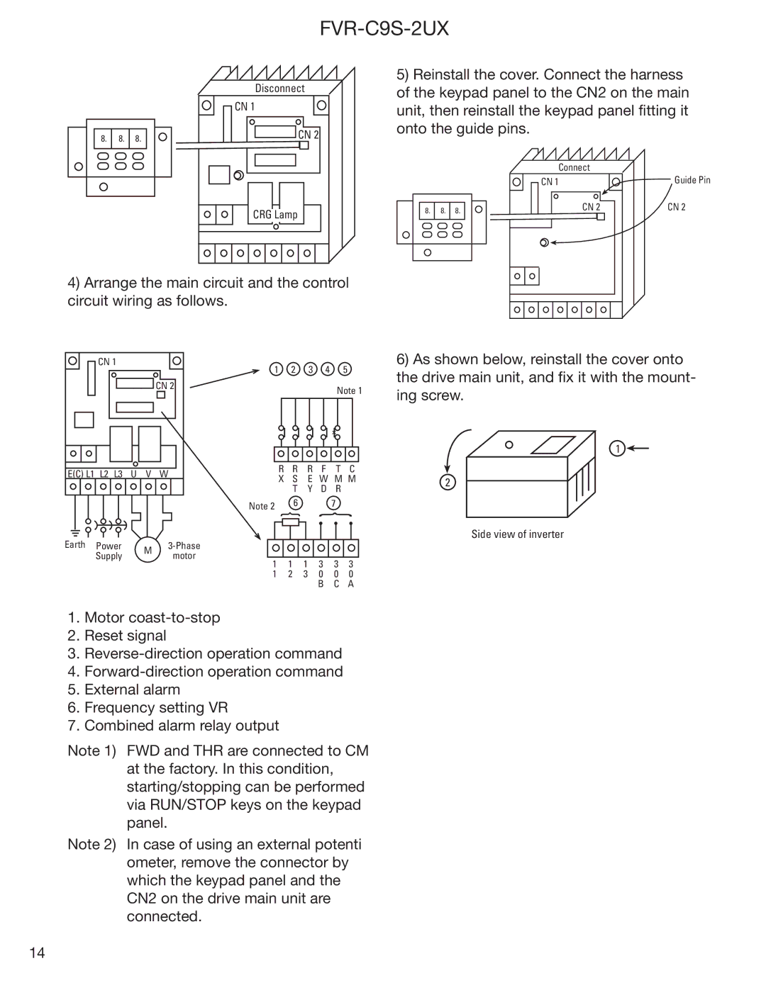 GE FVR-C9S-2UX Drive Series instruction manual Disconnect CRG Lamp 