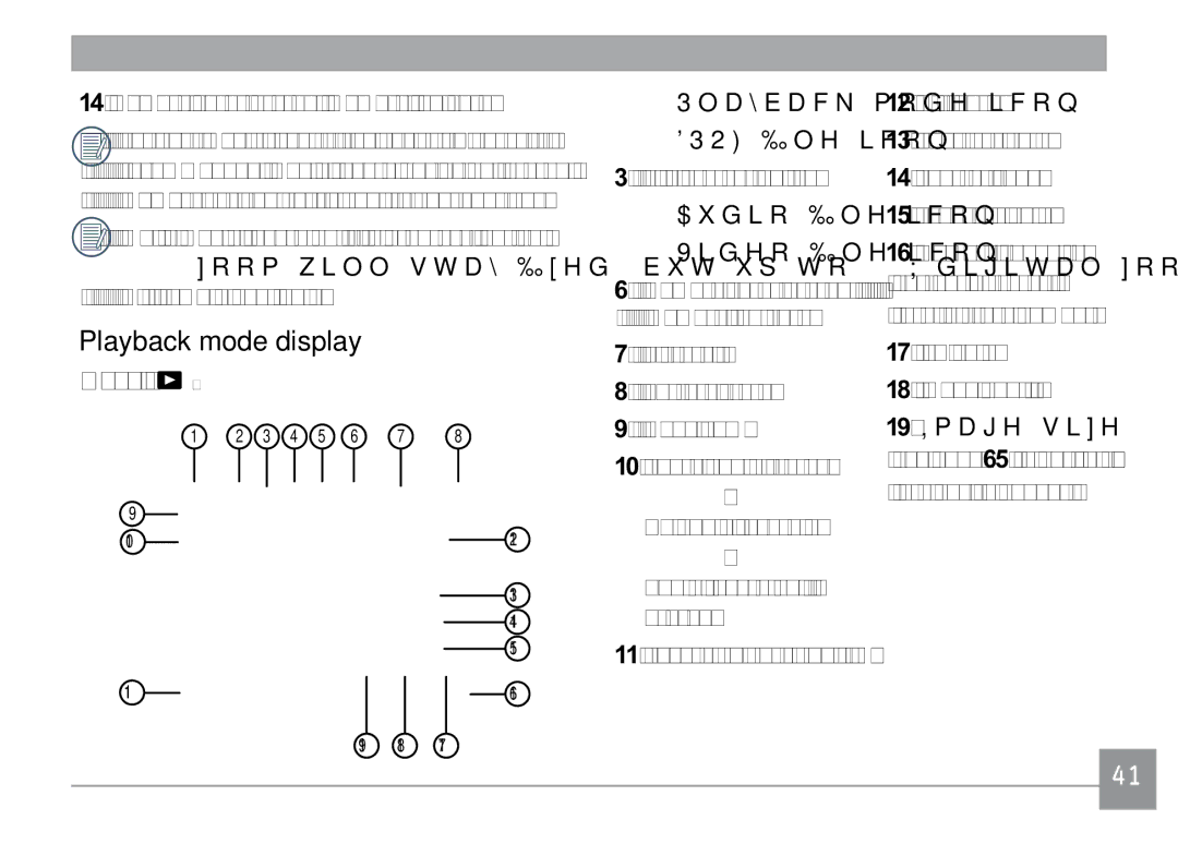 GE G1, E1240, A830, E1030, E1040 manual Playback mode display 