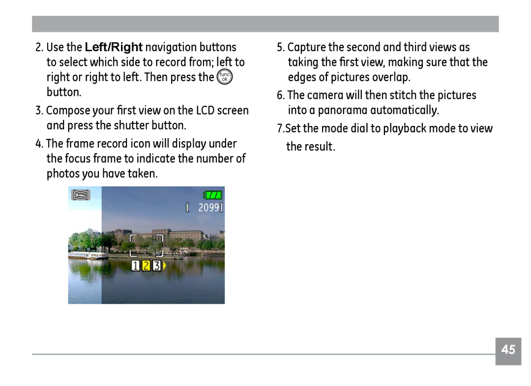 GE E1040, G1, E1240, A830, E1030 manual Set the mode dial to playback mode to view Result 