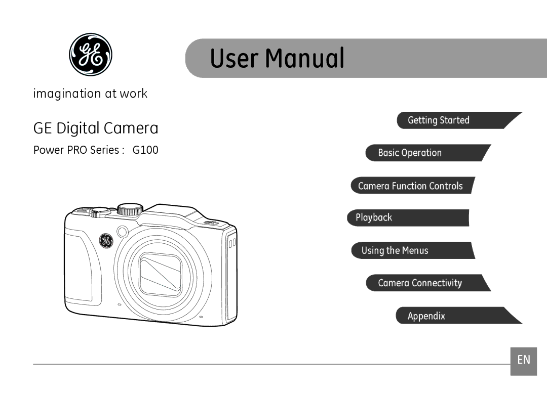 GE G100-RD, G100-BK, G100-WH user manual GE Digital Camera 