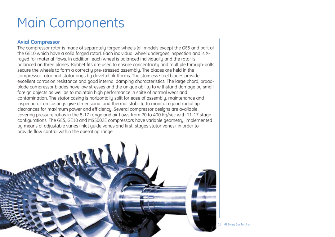 GE Gas Turbine manual Main Components, Axial Compressor 