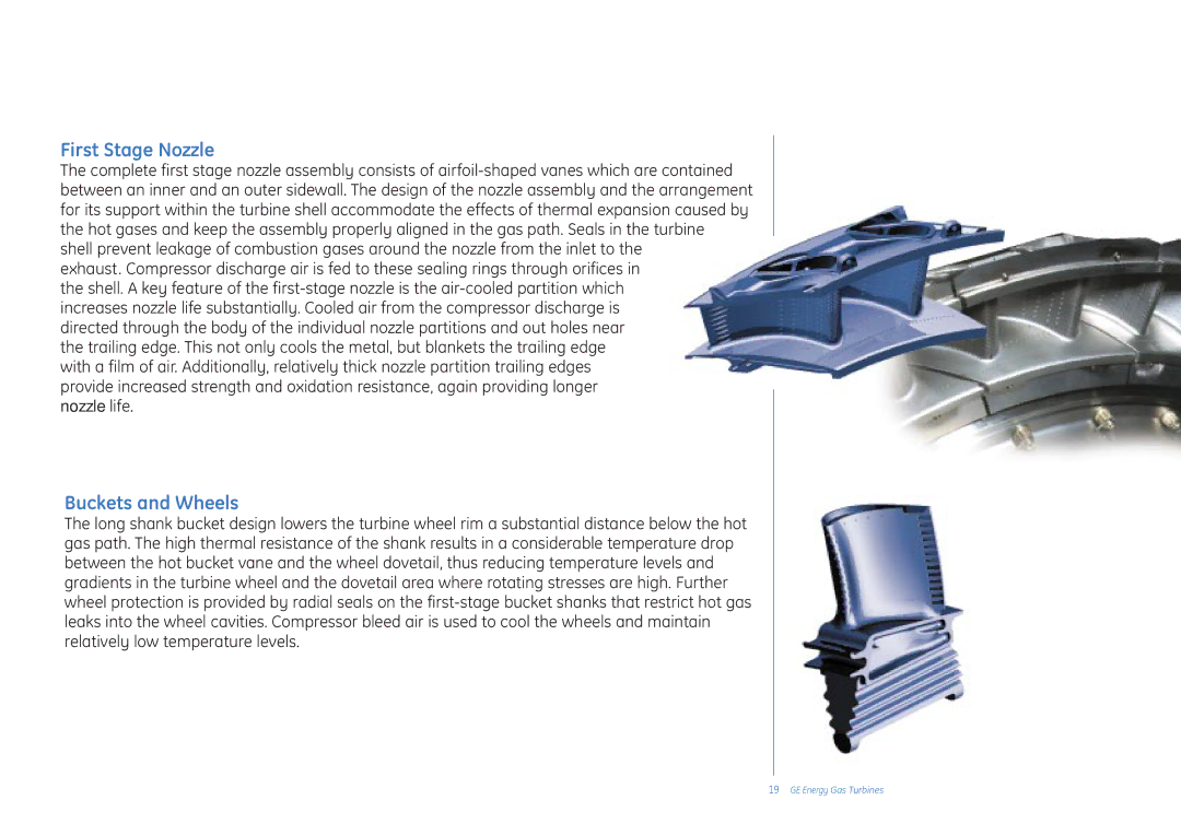 GE Gas Turbine manual First Stage Nozzle, Buckets and Wheels 