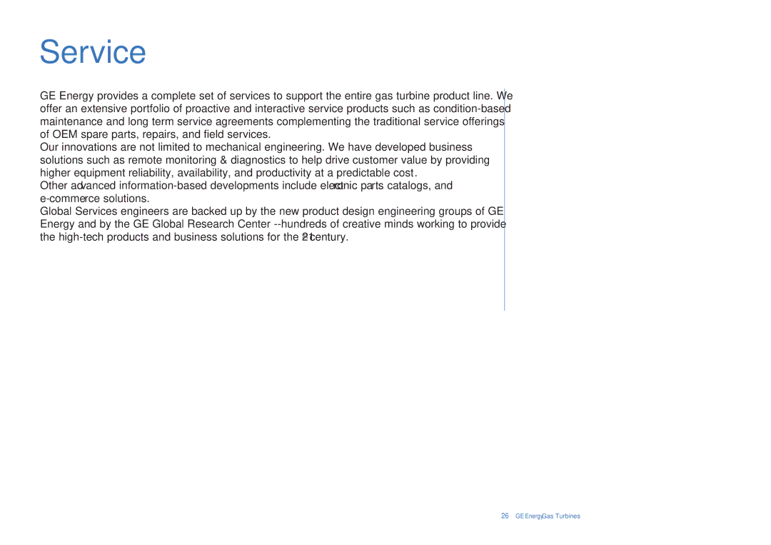 GE Gas Turbine manual Service 