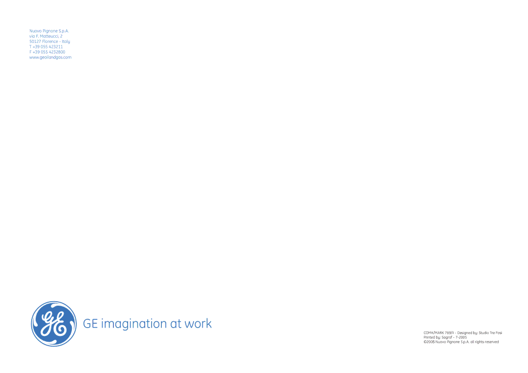 GE Gas Turbine manual GE imagination at work 