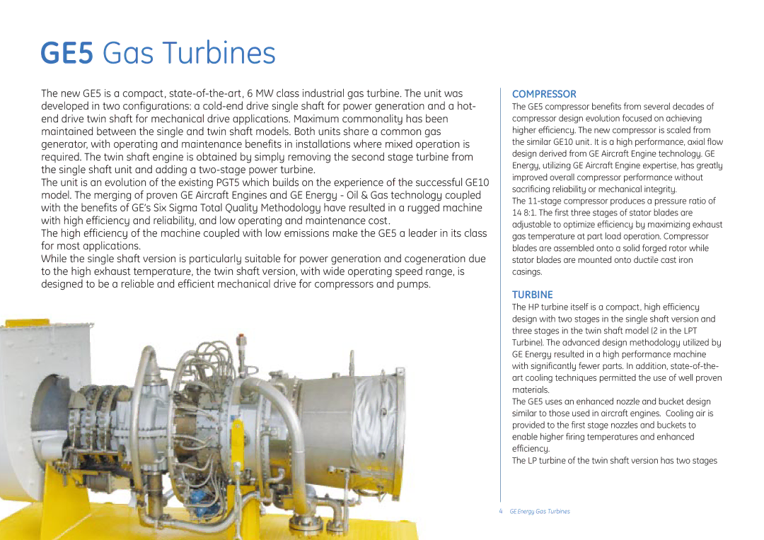 GE manual GE5 Gas Turbines, Compressor 