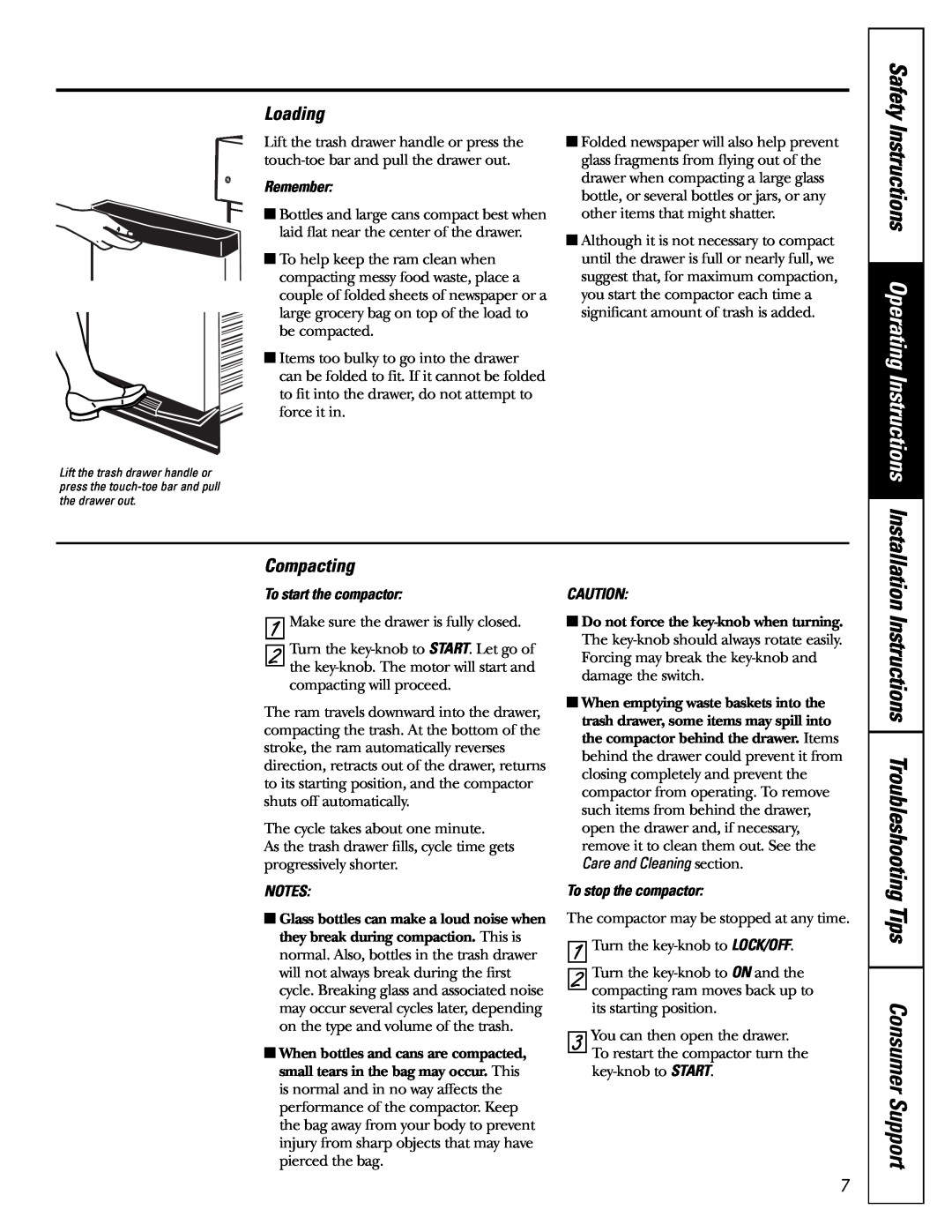 GE GCG1520 Safety Instructions Operating Instructions, Installation Instructions Troubleshooting Tips Consumer Support 
