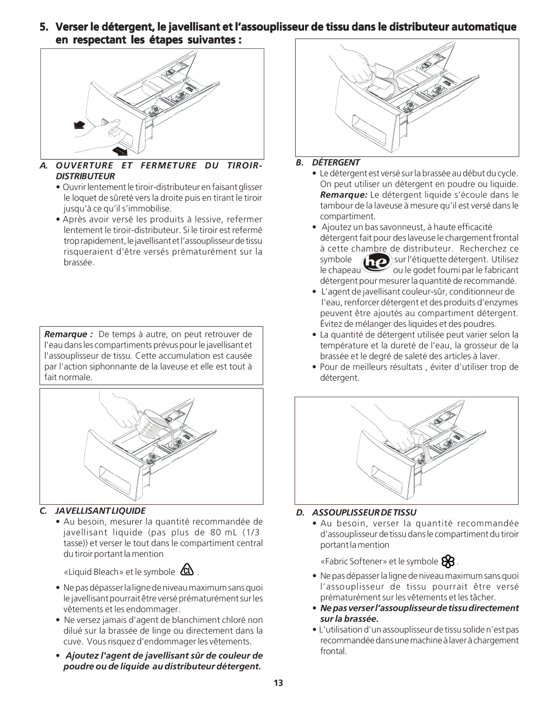 GE GCRH410 Ouverture ET Fermeture DU TIROIR- Distributeur, Javellisant Liquide, Détergent, Assouplisseur DE Tissu 