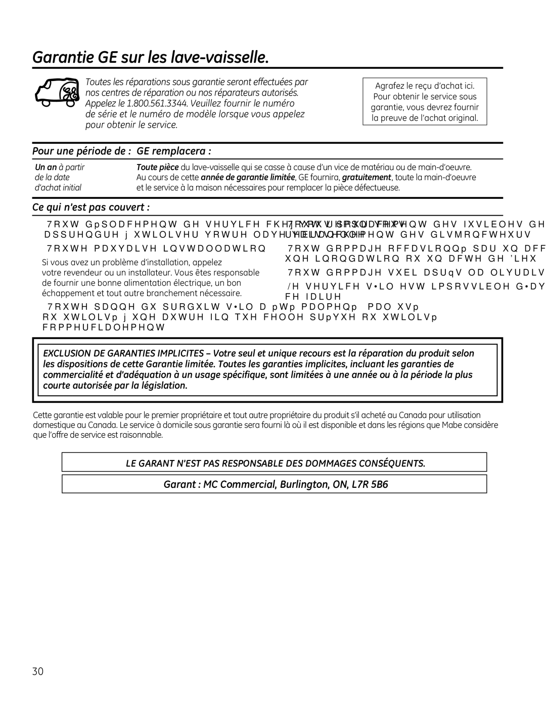 GE GDF510-540 manual Dudqwlh*VxuOhvOdyhYdlvvhooh, 3RXUXQHSpULRGHGH *UHPSODFHUD, TxlQ·HvwSdvFrxyhuw 