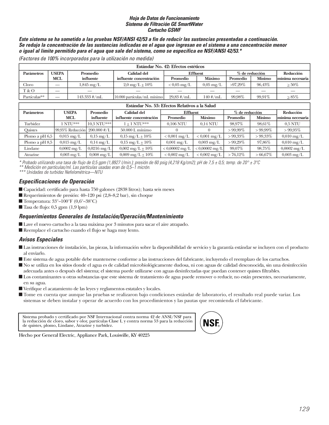 GE GDL22KCWSS manual 129 