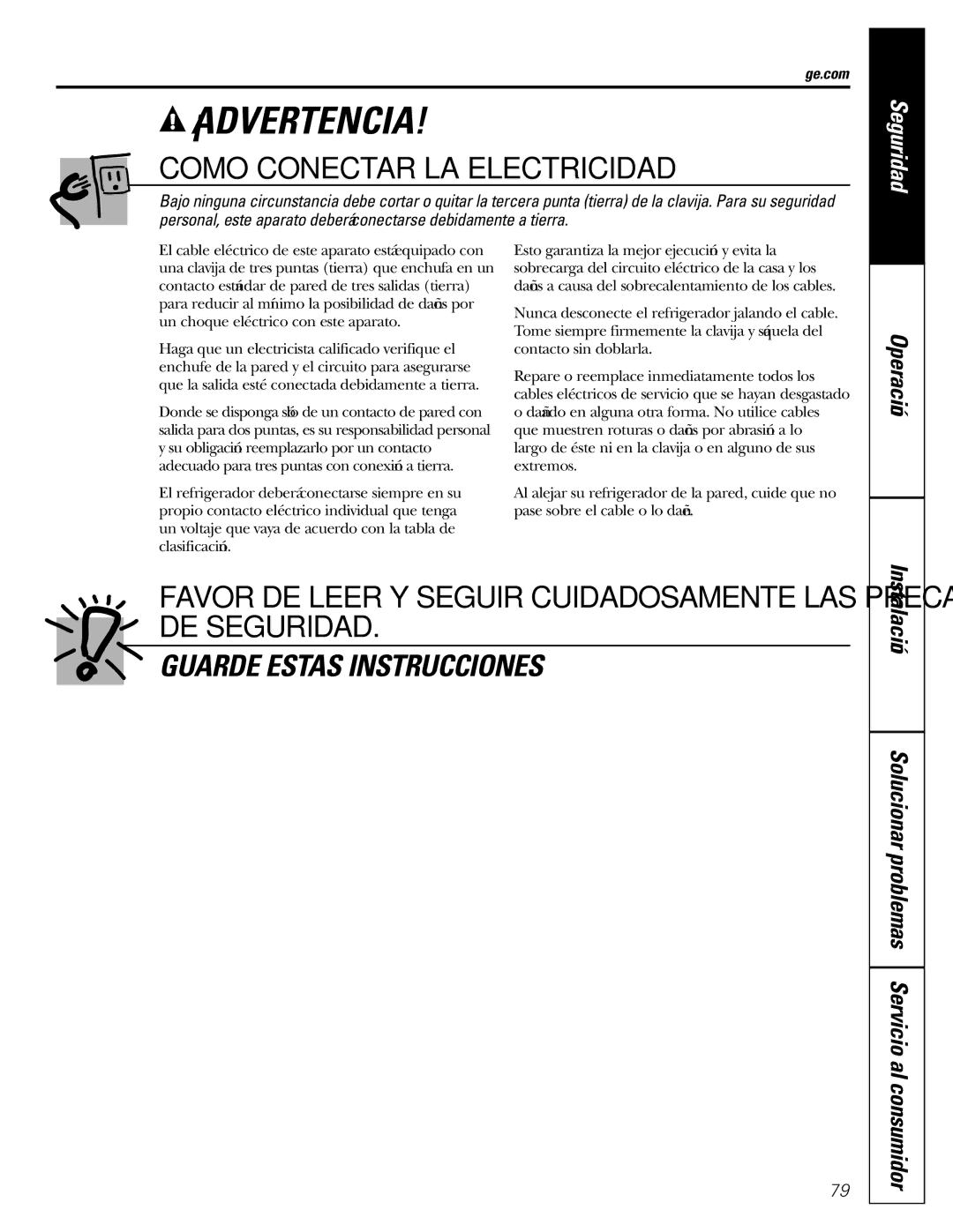 GE GDL22KCWSS manual Guarde Estas Instrucciones 