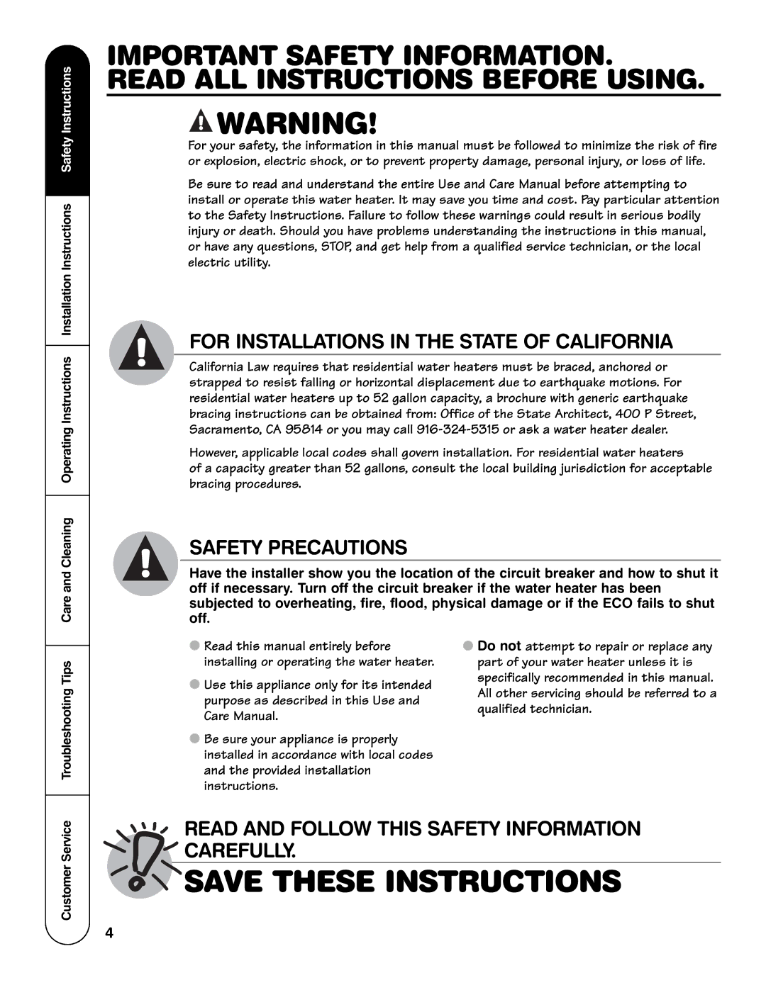 GE GE30T06MAG, AP12170-4 installation instructions Troubleshooting Tips, Customer Service 