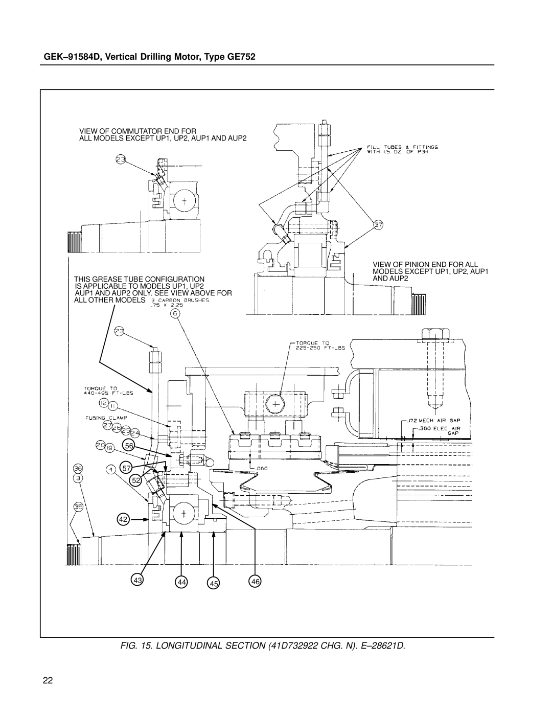 GE GE752 manual Longitudinal D732922 CHG. N. E±28621D 