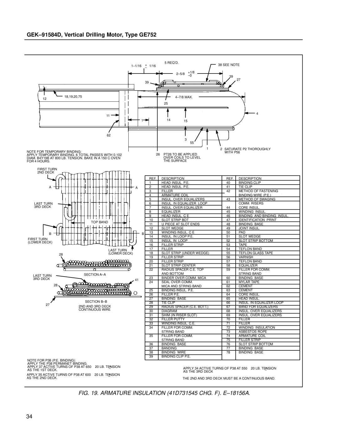 GE GE752 manual See Note 