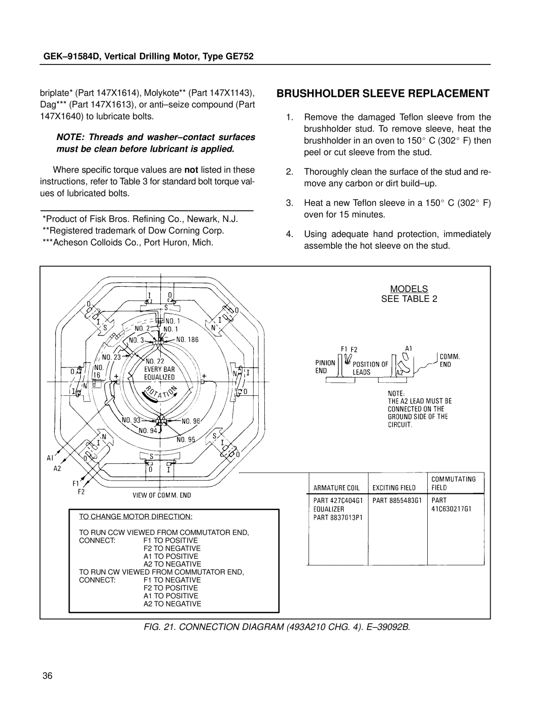 GE GE752 manual Connection Diagram 493A210 CHG . E±39092B 