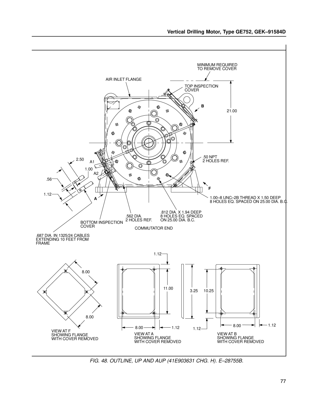 GE GE752 manual Holes REF 