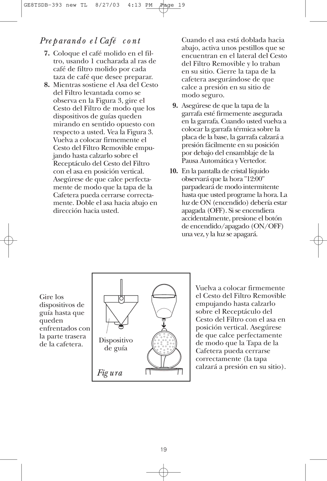 GE 68113168965, GE8TSDB, 1549887 manual Figura 