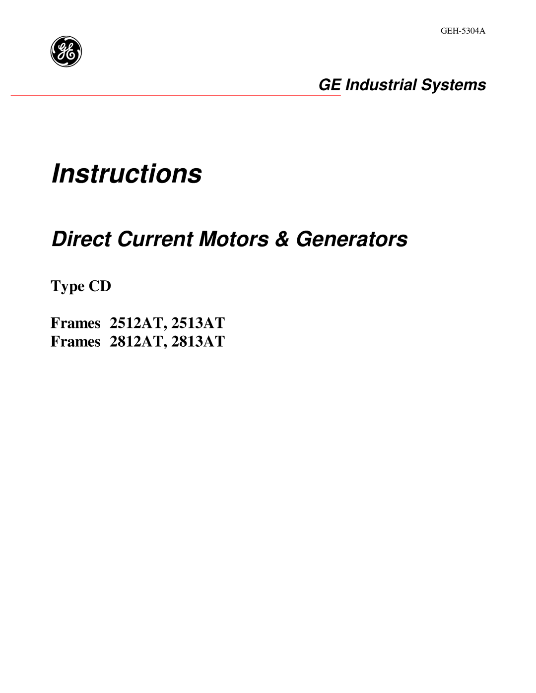 GE GEH-5304A manual Instructions 