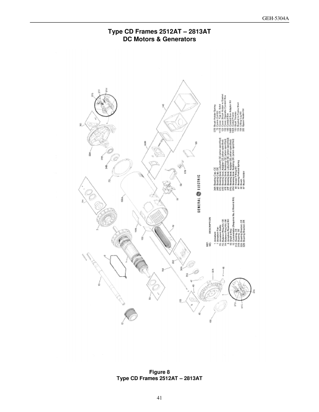 GE GEH-5304A manual Type CD Frames 2512AT 2813AT 