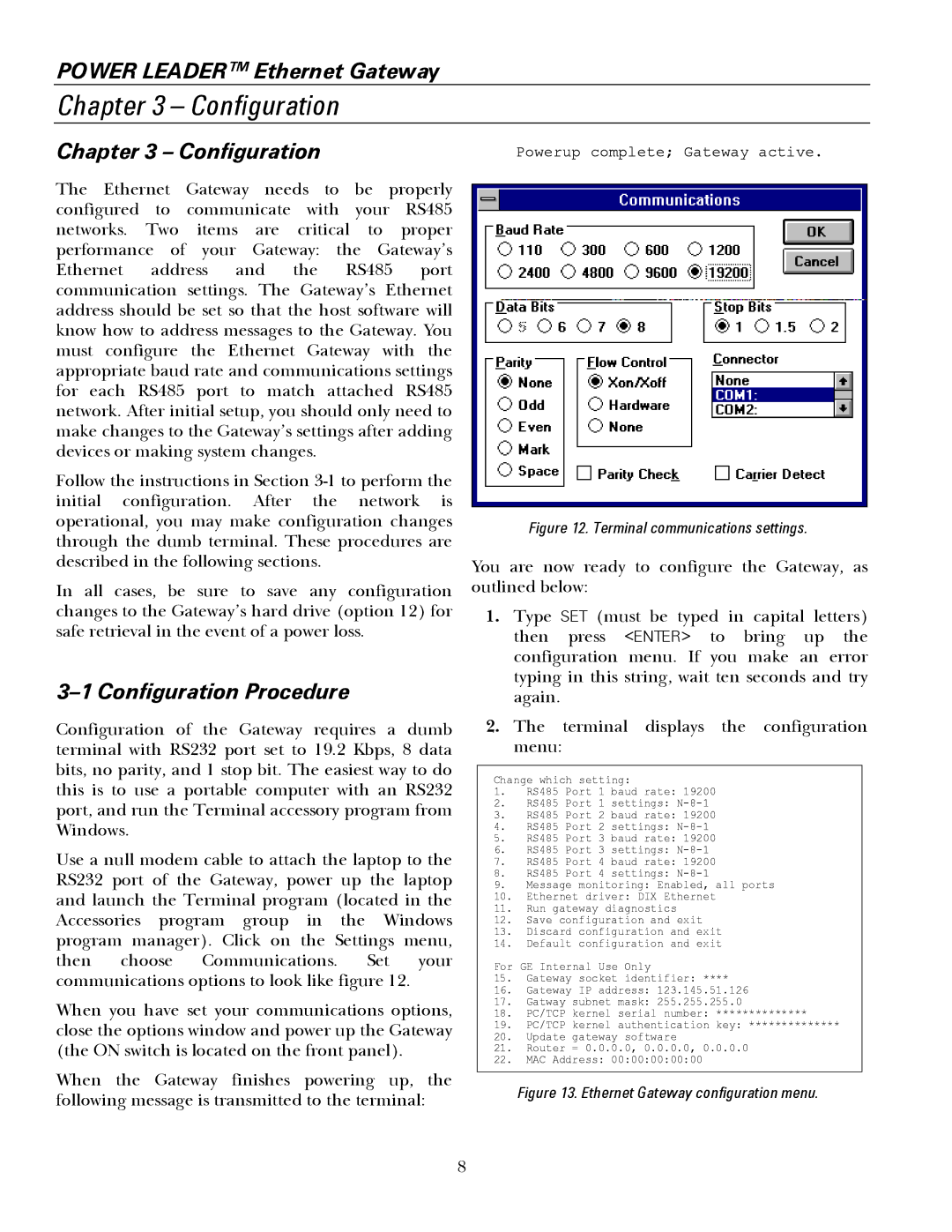 GE GEH6505A manual Configuration Procedure 