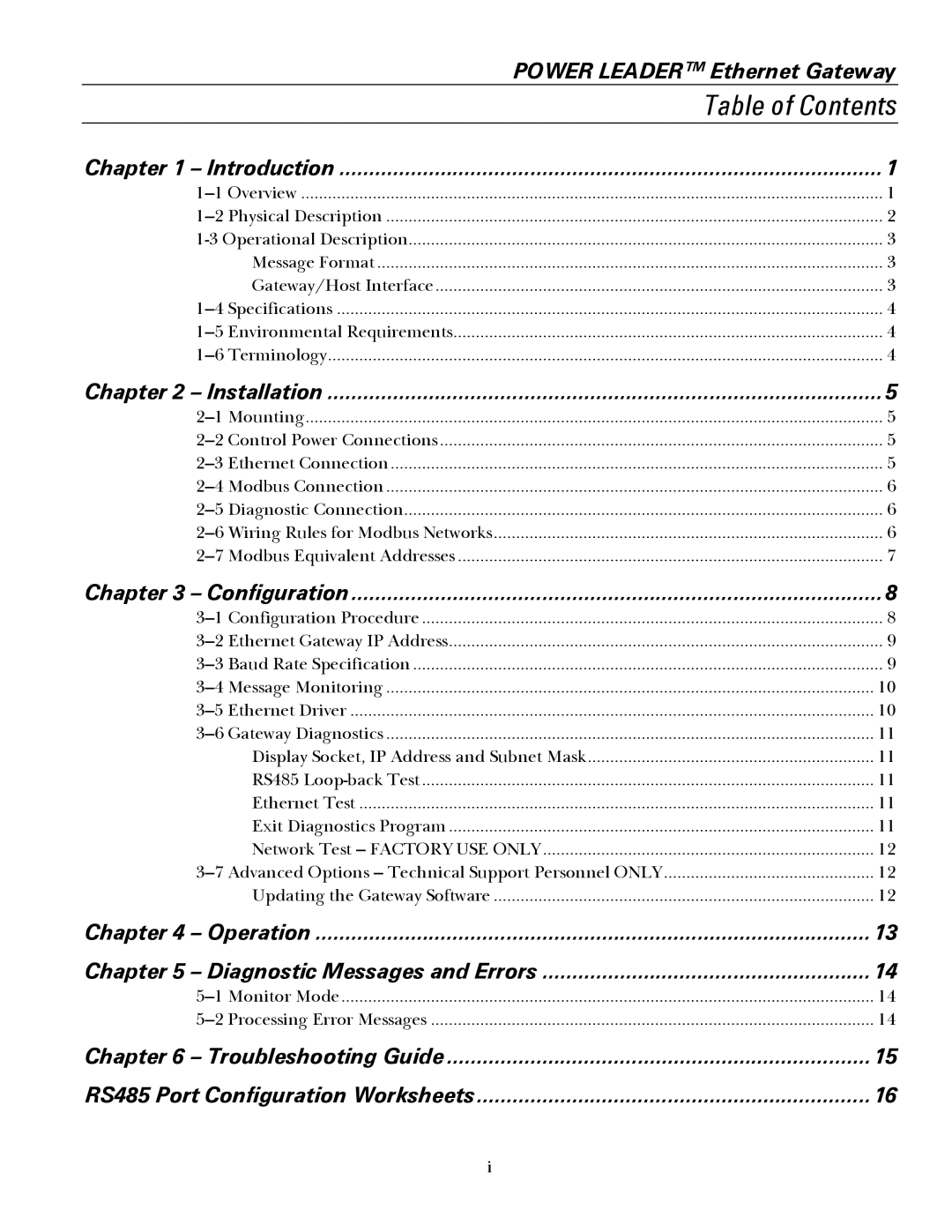 GE GEH6505A manual Table of Contents 