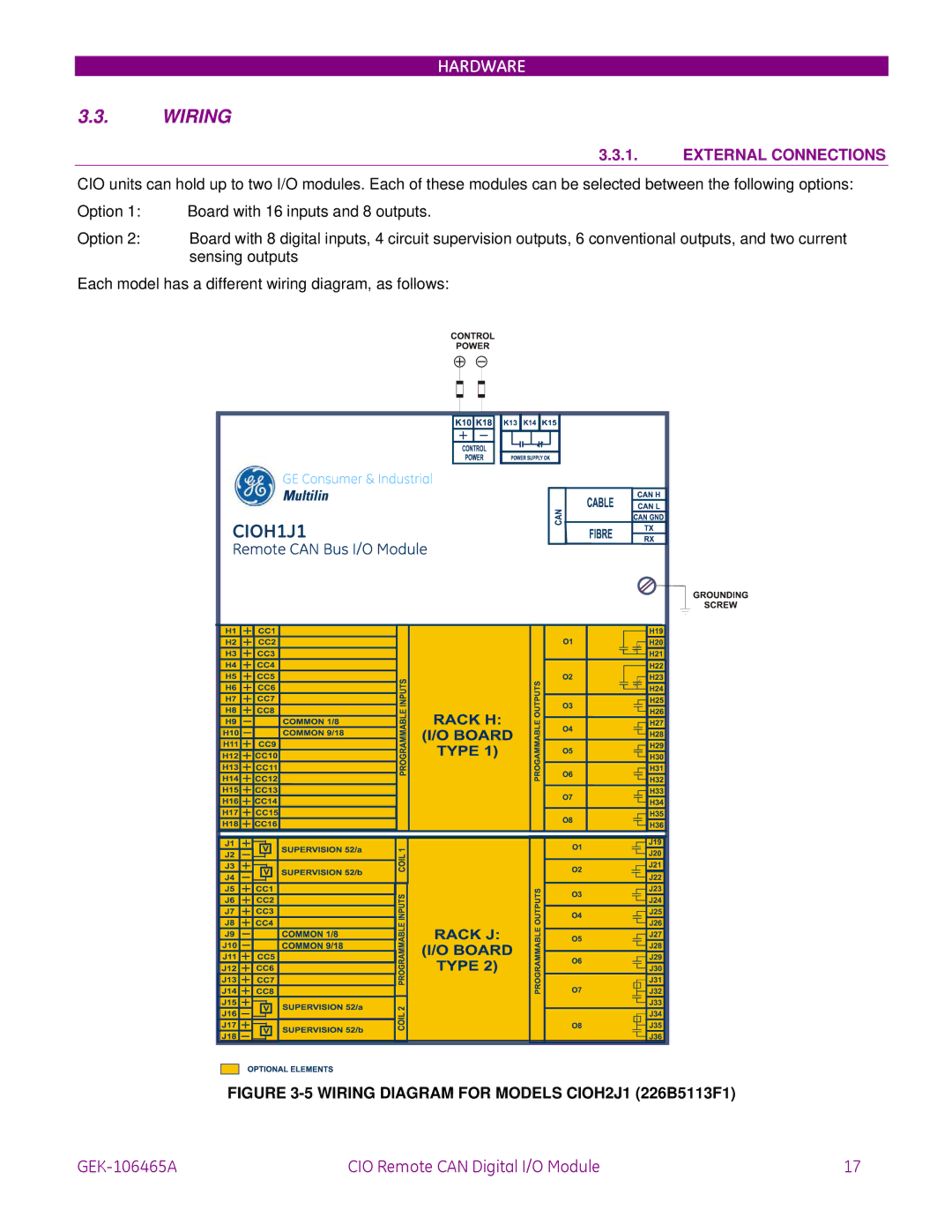 GE GEK-106465A instruction manual Wiring, External Connections 