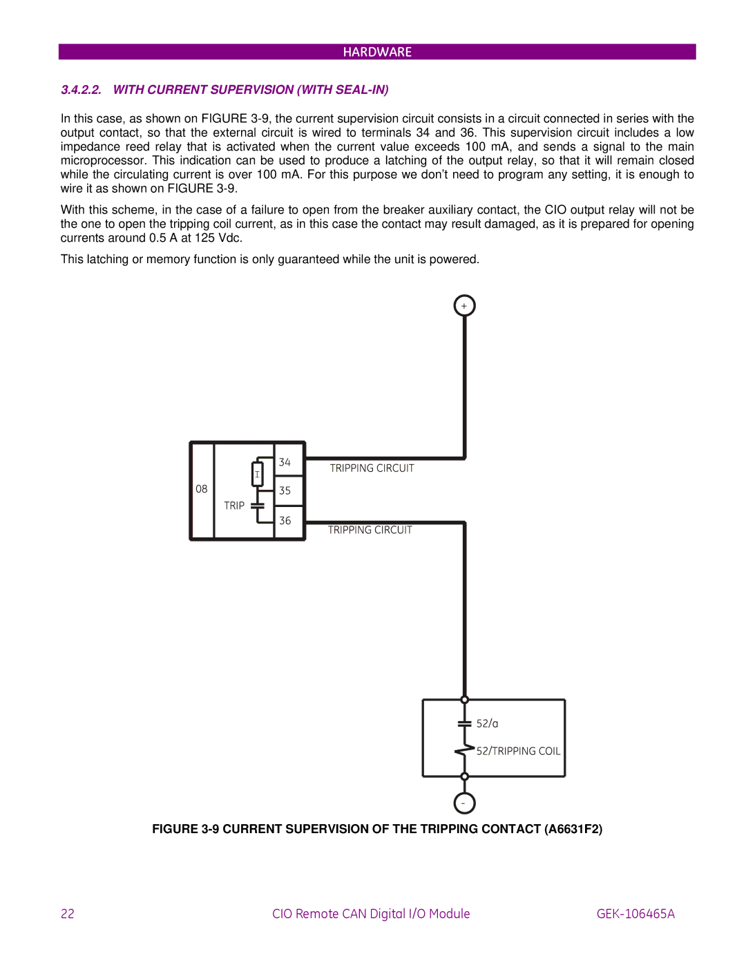 GE GEK-106465A instruction manual With Current Supervision with SEAL-IN 