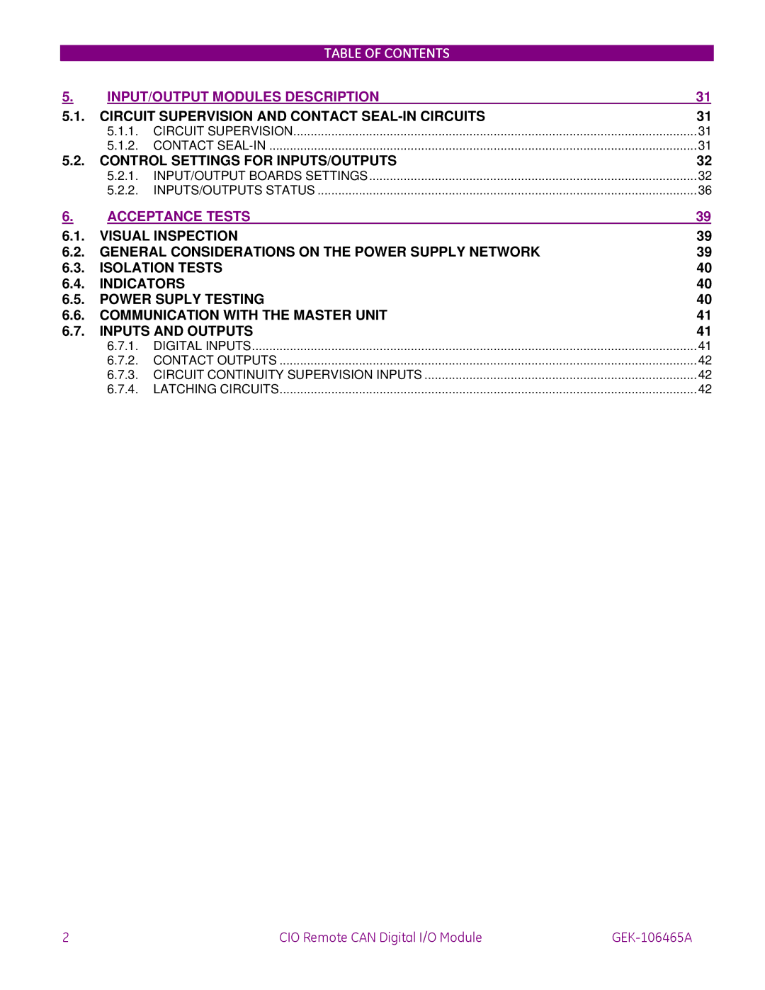 GE GEK-106465A instruction manual INPUT/OUTPUT Modules Description, Circuit Continuity Supervision Inputs 