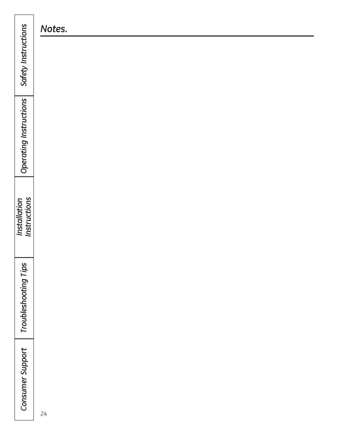 GE GFAN1100, GCVH6800, GCVH6400, GFAN1000, GBVH5200, GBVH5300 dimensions 