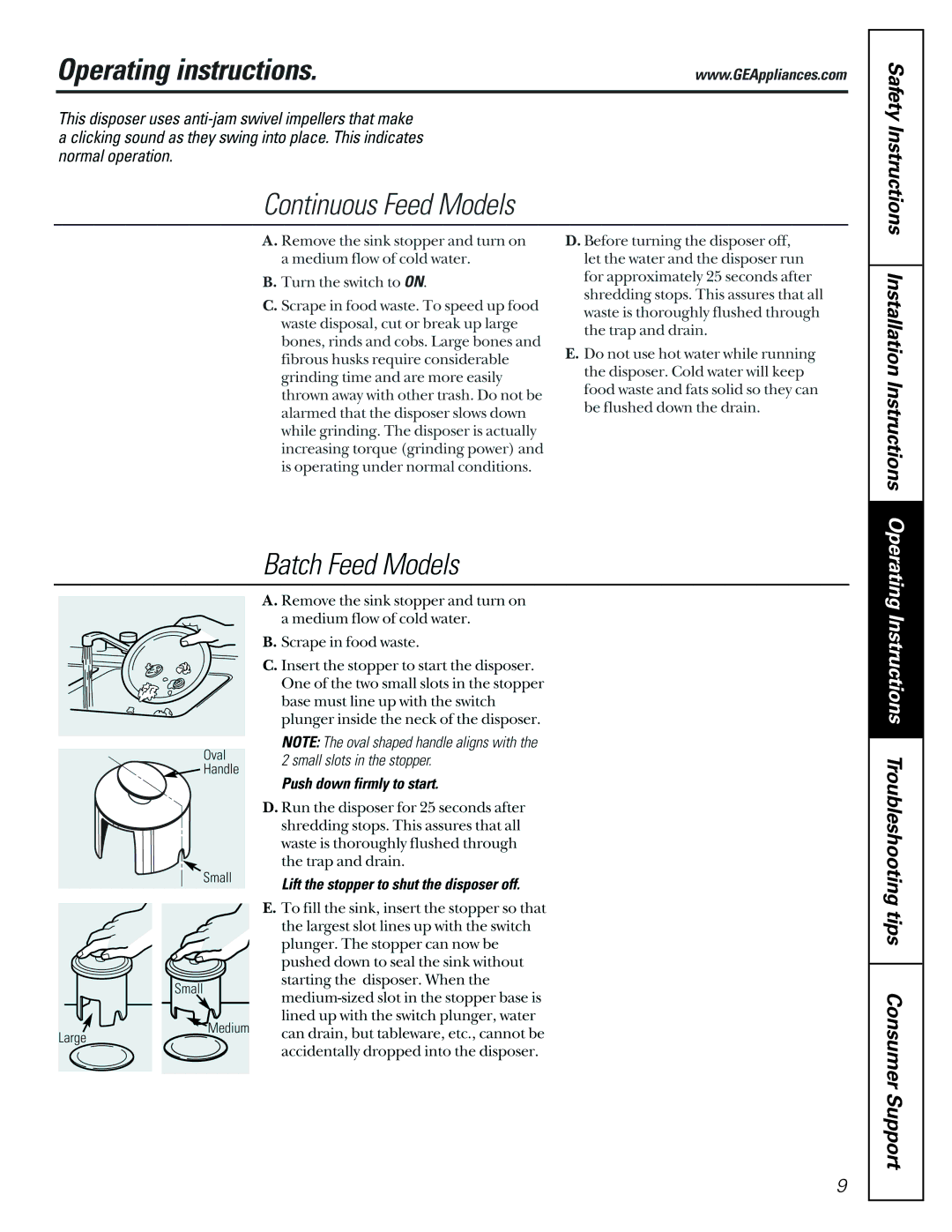 GE GFC520V, GFC325V, GFC535V, GFC525V, GFC320V, GFC1020V, GFB760V, GFC720V, GFC530V installation instructions 