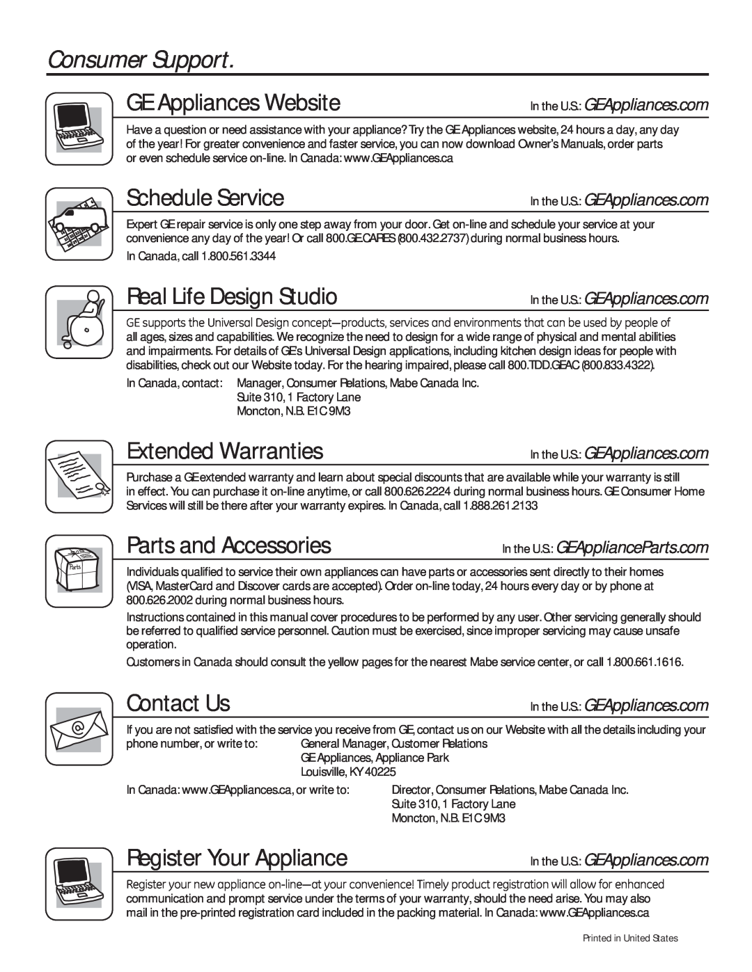 GE GFE28HMHES GE Appliances Website, Schedule Service, Real Life Design Studio, Extended Warranties, Parts and Accessories 