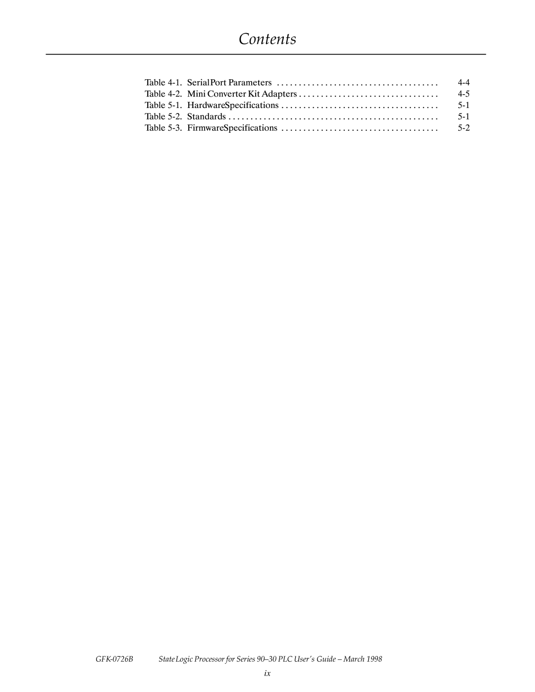 GE GFK-0726B manual Contents 