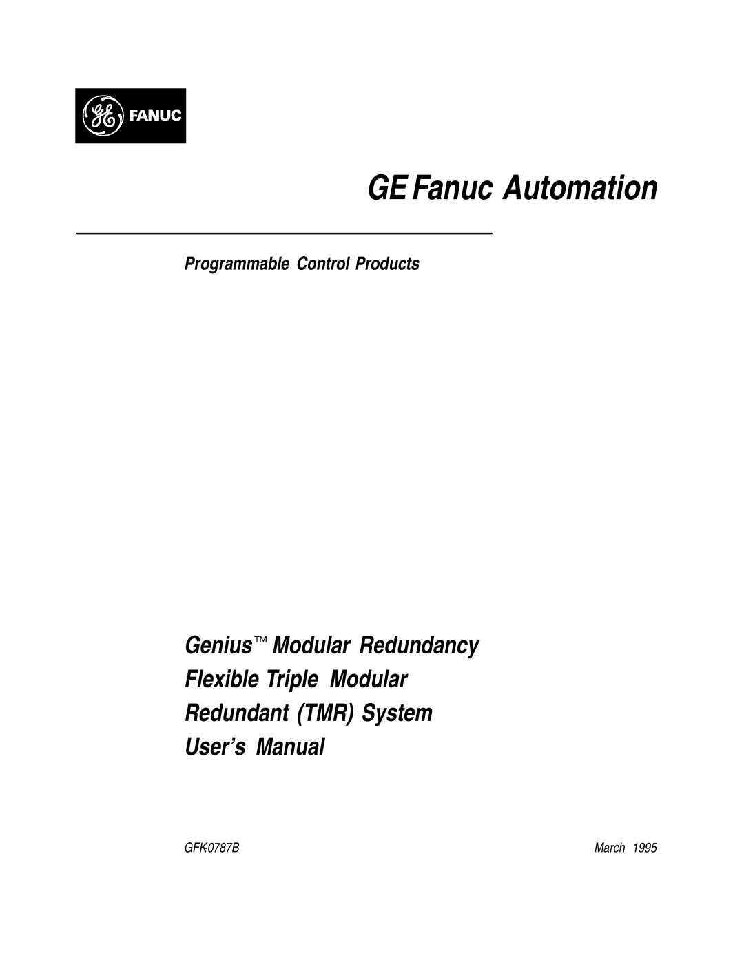 GE GFK-0787B user manual GE Fanuc Automation 