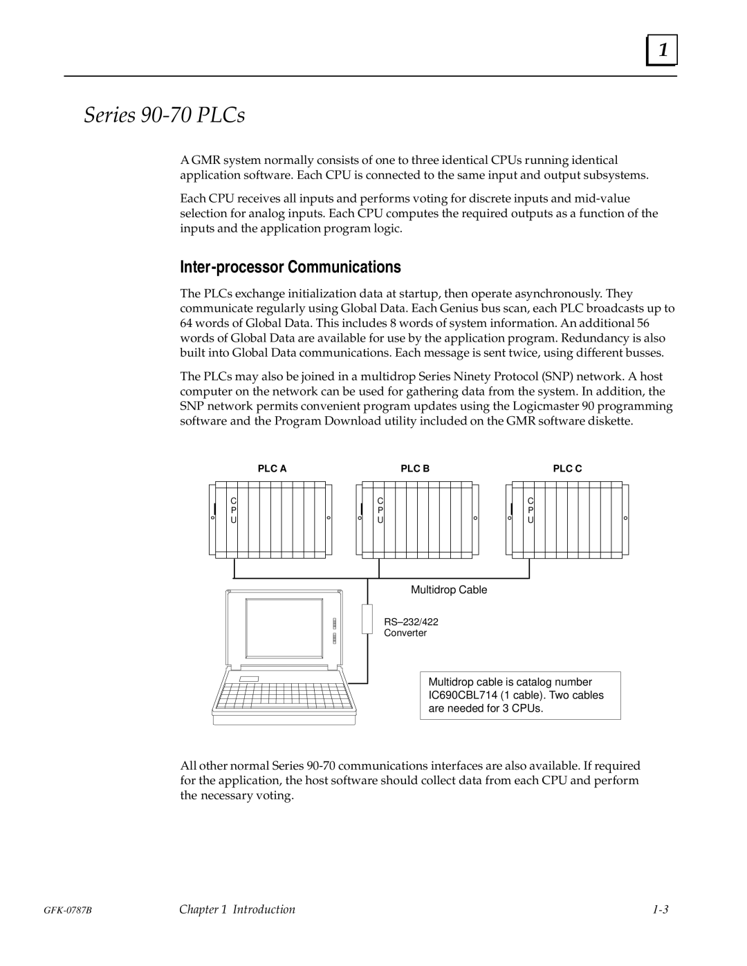 GE GFK-0787B user manual Series 90-70 PLCs, Inter-processor Communications 