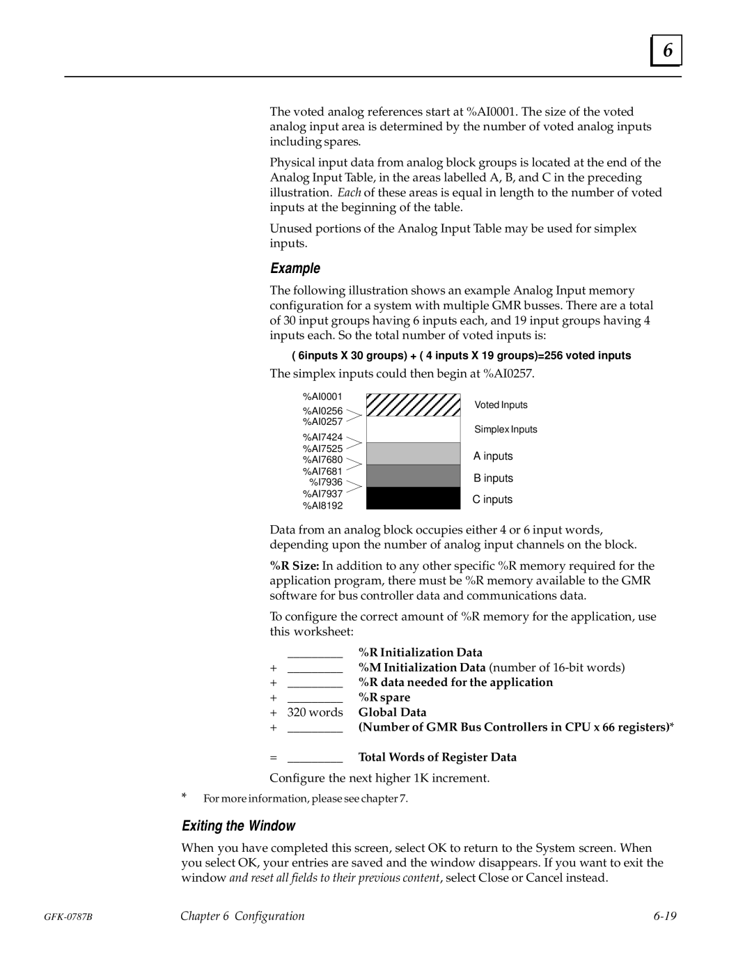 GE GFK-0787B user manual Initialization Data, + %R data needed for the application Spare, Global Data 