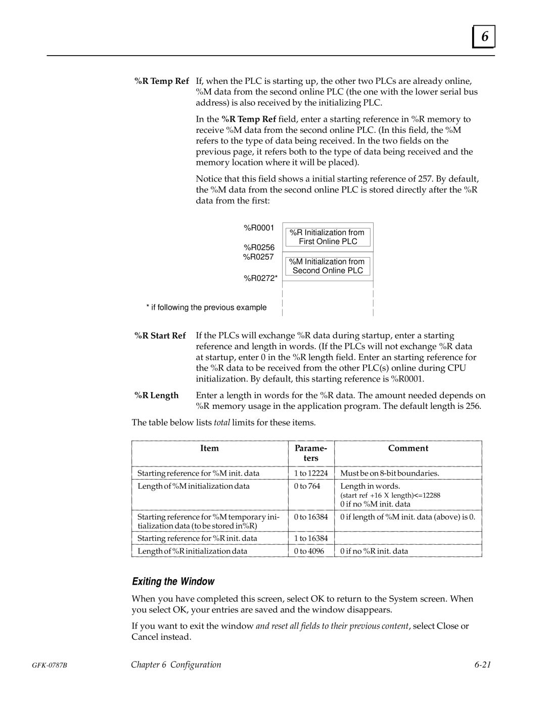 GE GFK-0787B user manual Parame Comment Ters 