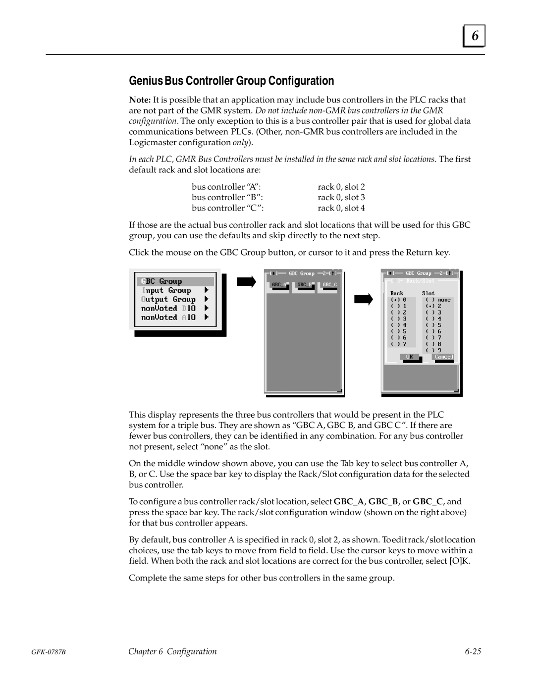 GE GFK-0787B user manual Genius Bus Controller Group Configuration 