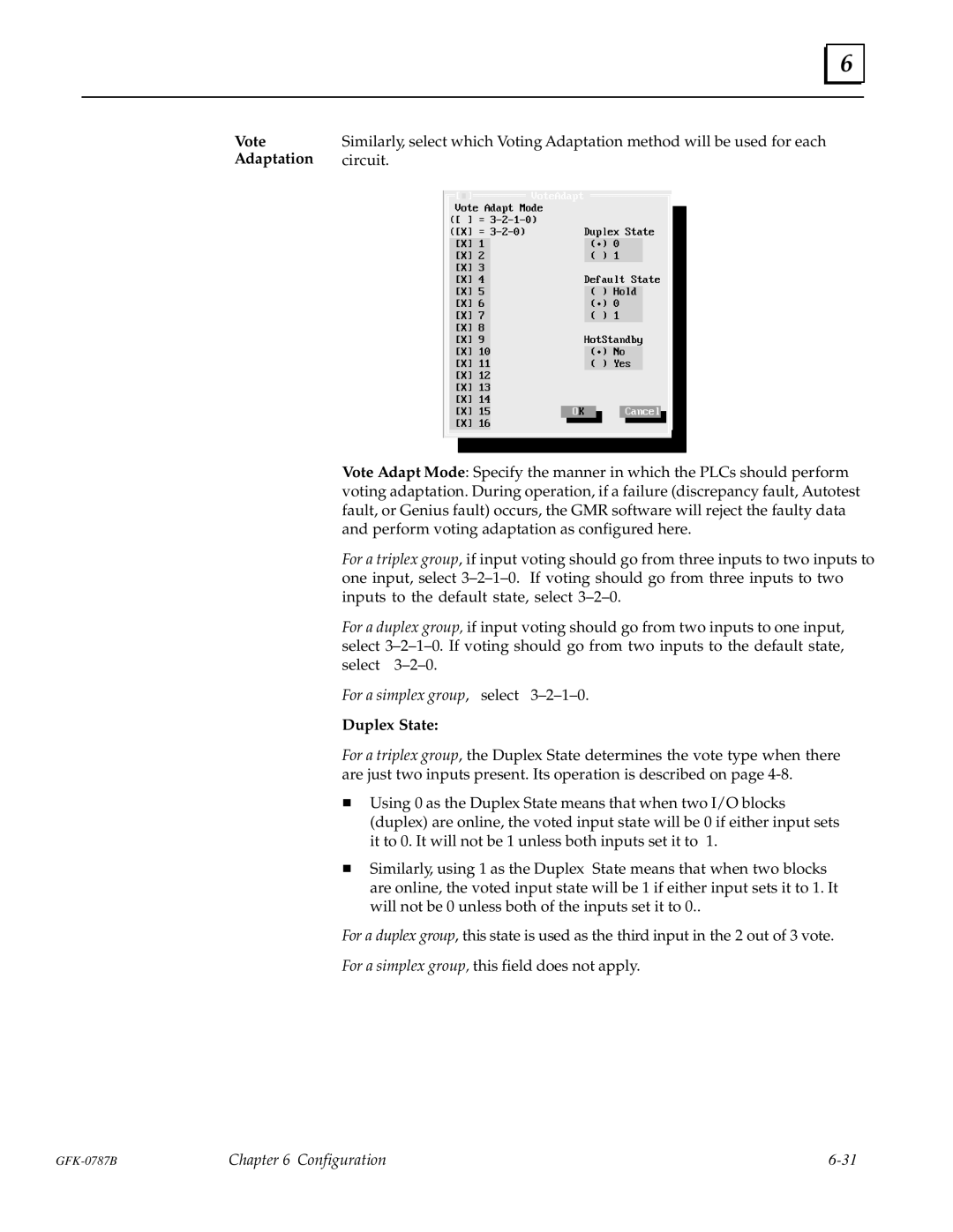 GE GFK-0787B user manual Duplex State 