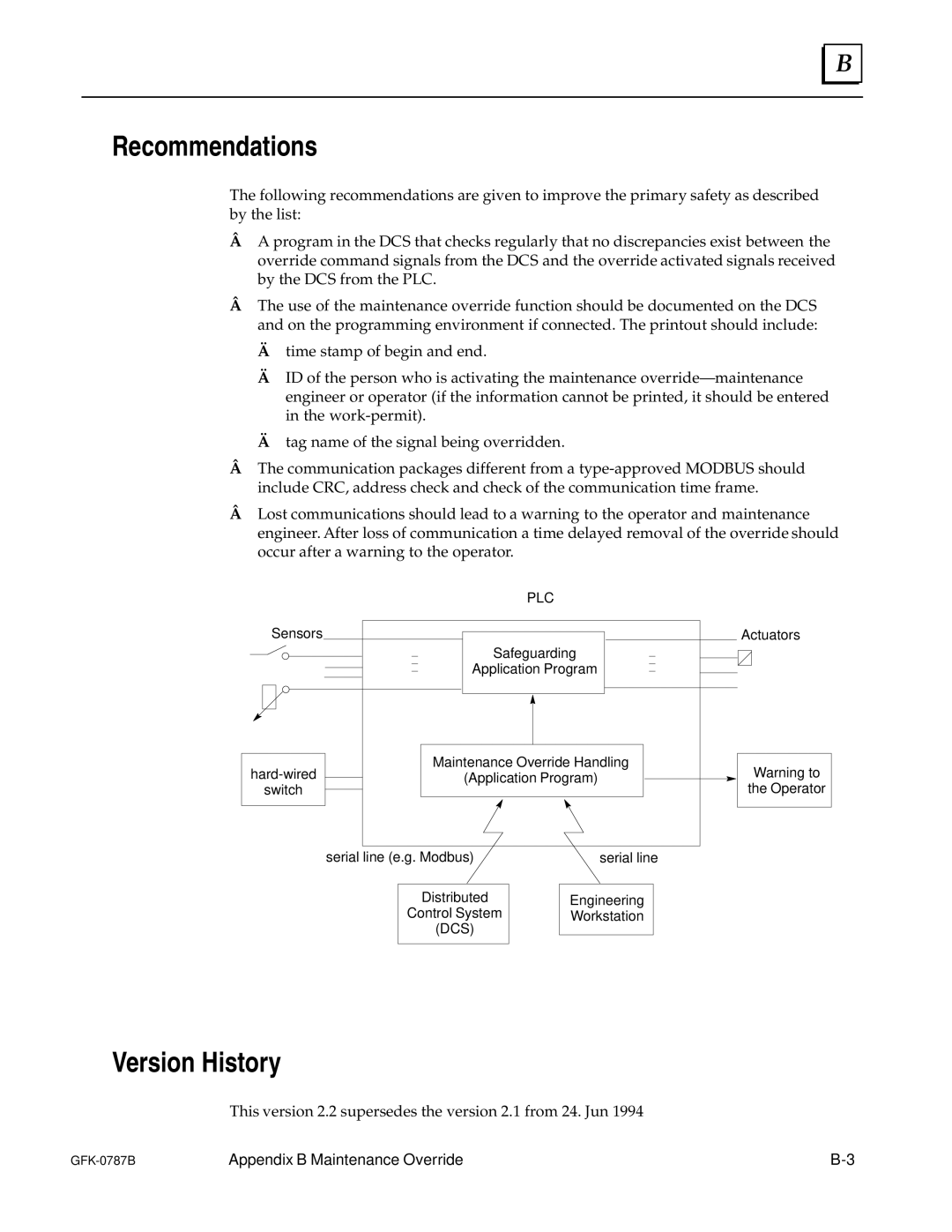 GE GFK-0787B user manual Recommendations 