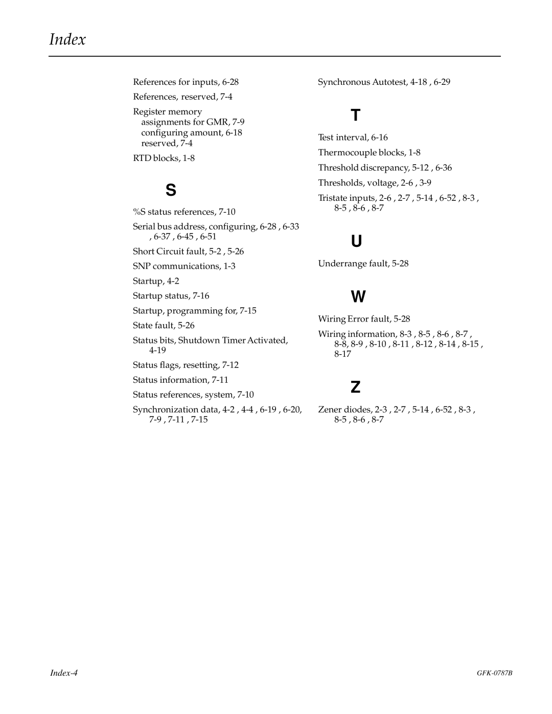 GE GFK-0787B user manual Index-4 